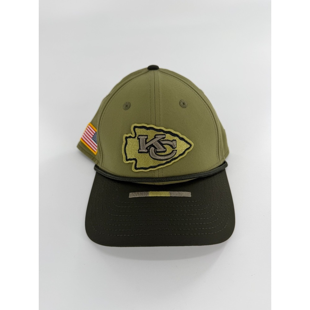 Kansas City Chiefs New Era 39Thirty Size S/M USA Salute to Service Green Hat Cap